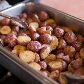 Roasted baby red potatoes