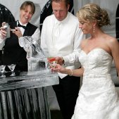Bride & Groom with Ice Luge