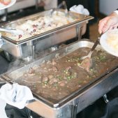 Buffet Style Beef Stroganoff Close Up; Photo Credit: Donae Cotton Photography