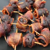 Applewood bacon wrapped figs