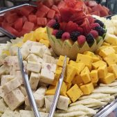 Cheese & fruit display at Brunch 